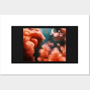 coral clouds Posters and Art